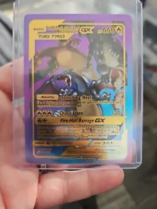 Charizard & Charizard & Charizard GX Rainbow Foil Fan Art Vinyl Collector... - Bild 1 von 5