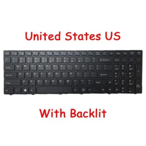 Backlit Keyboard For CLEVO N750 N770 NB50TJ CVM15F23USJ430R 6-80-N7500-012-1R US - Afbeelding 1 van 3