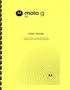 Téléphone Motorola MotoG 5G 2023 GUIDE UTILISATEUR - Photo 1/2