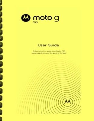 Teléfono Motorola MotoG 5G 2023 GUÍA DEL USUARIO Foto 1 de 2