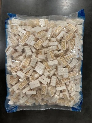 4 libras de bloques de construcción de juguete compatibles entrelazados de 1,25" x 0,5" blancos ¡NUEVO! Foto 1 de 4