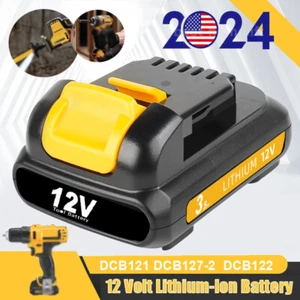 12V Max 3.0Ah Lithium-Ion Battery for Dewalt DCB120 DCB121 DCB127 DCB100 Tool US - Picture 1 of 9