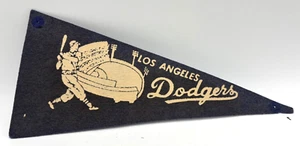 Mini banderín de béisbol MLB vintage de los Dodgers de Los Ángeles de 9" de los años 60 - Imagen 1 de 4
