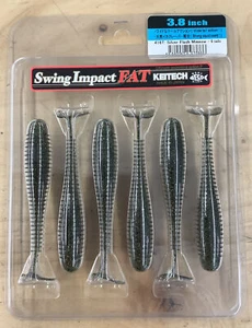 Keitech Swing Impact Fat 416 Silver Flash Minnow 3.8 Inch - 6 tails - Picture 1 of 2