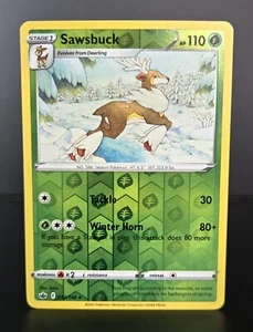 Pokémon TCG - SAWSBUCK - 012/198 - Reverse Holo Rare - Chilling Reign 2021 - NM+ - Picture 1 of 1