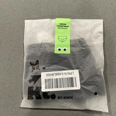 Kt by Knix Teen Super Leakproof Boyshort Underwear Size XXS Black KT217BXXS - Image 1 of 3