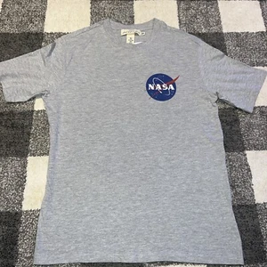 New Mens NASA Double Sided Shirt (Gray) Size Medium By H&M - Zdjęcie 1 z 8