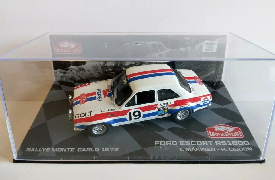 B) DIE CAST FORD ESCORT RS1600 RMC 1972 T. MAKINEN scala 1/43 - Immagine 1 di 1