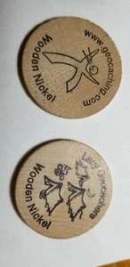 LACY Family Wooden Nickels 2 GEOCACHING - Geocoins, Collectors - Picture 1 of 2