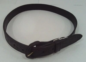Western Express YOUTH BLACK TOOLED LEATHER BELT w/ Removeable buckle 3 SIZES! - Picture 1 of 4
