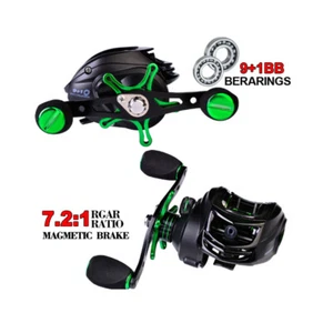 1PCS Water Drop Metal Reel 9+1BB Long Cast Sea Fishing Reel 7.2:1 Lua Reel - Picture 1 of 8