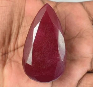 Natürlicher afrikanischer roter Rubin 348,65 Karat Birnenschliff Edelstein Valentinstag Geschenk - Bild 1 von 9