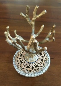 A VINTAGE GILT Ring Jewel Tree in style of MIRELLE MADE IN ENGLAND Stunning - Picture 1 of 5