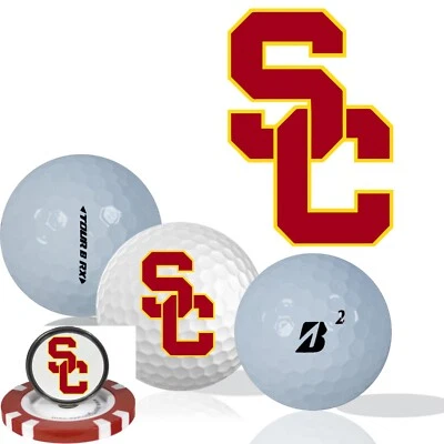 Трояны NCAA USC • Мячи для гольфа упаковка 12 шт. • Bridgestone Tour B RX - Изображение 1 из 3