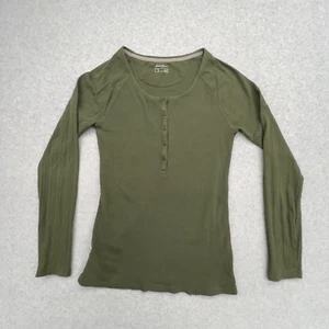 Camicia Eddie Bauer Travex donna piccola verde manica lunga waffle maglia outdoor - Foto 1 di 8