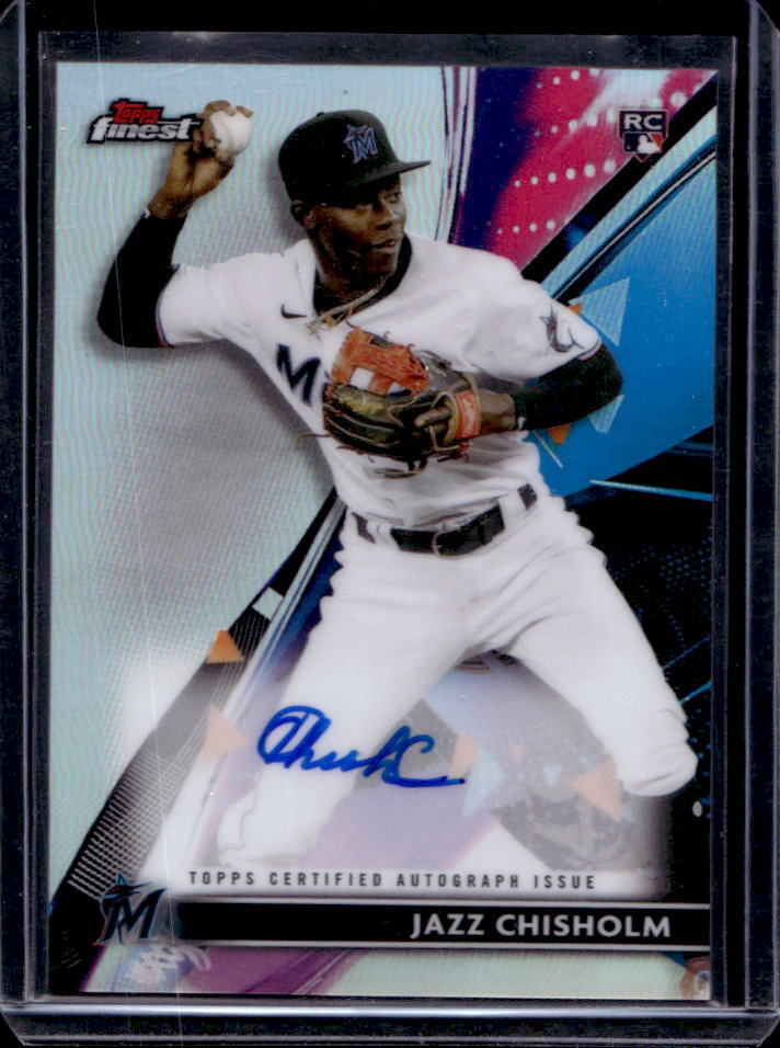 2021 Topps Finest Jazz Chisholm Rookie Autograph Auto RC #FA-JCH Marlins