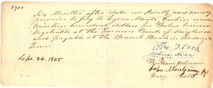 US GOFFRATA ENTRATE RM375 SU CAMBIALE MARYLAND DATATA 24/09/1845 - Foto 1 di 3