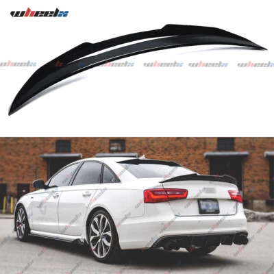 PSM Highkick Duckbill Trunk Spoiler Gloss Black For 2012-2018 Audi A6 S6 C7 C7.5 - Image 1 of 4