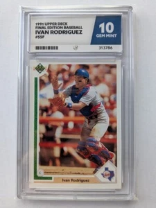 1991 Upper Deck Final Baseball Ivan Rodriguez 55F Rookie Ace 10 - Picture 1 of 1