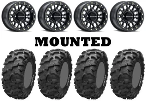 Kit 4 Blackwater Evolution 28x10-14/28x11-14 on Podium Beadlock Matte Black TER - Picture 1 of 5