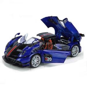 1/18 2019 Pagani Huayra Roadster BC Model Car Diecast Toy Cars Collection Blue - Picture 1 of 11