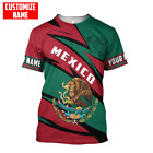 Personalized Mexican Shirts for Men, Custom Mexico Shirt for Women, Mexico Flag