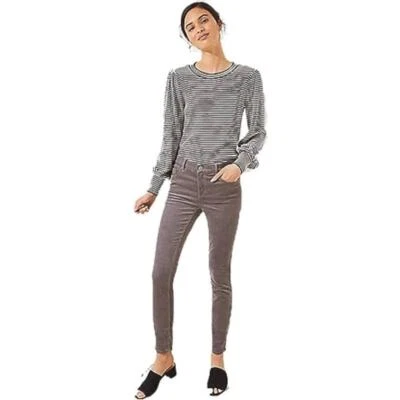 Pantalones de pana Loft para mujer de pierna recta malva talla 6 Foto 1 de 4