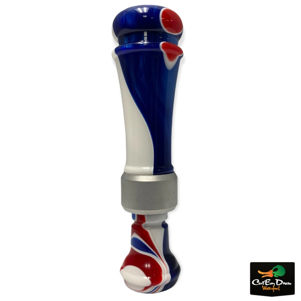 CUSTOM RNT MONDO MALLARD DUCK CALL - DEADSHOT AMERICAN CAMO SWIRL ACRYLIC - Image 1 of 1