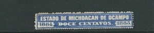 MÉXICO 1884 REVENDA Para Uso En EL ESTADO DE MICHOACÁN DE OCAMPO Usado - Imagen 1 de 1