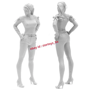 Unbemalt 1/24 Resin Little Girl Beauty Female Model Kit ungebaut GK Figur - Bild 1 von 6