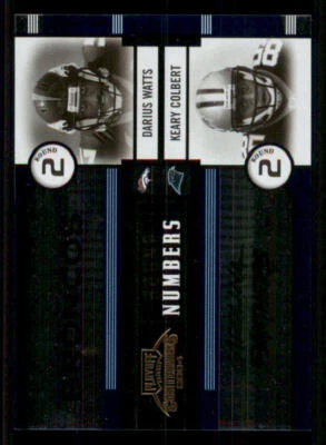 2004 Playoff Contenders Round Numbers Blue #RN8 Darius Watts/Keary Colbert /1500 - Image 1 of 2