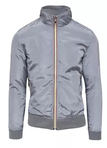 GIUBBOTTO GIACCA UOMO CASUAL GRIGIO SLIM FIT ESTIVO GIUBBINO MOTO IMPERMEABILE - Foto 1 di 3