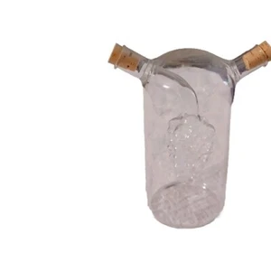 Klar Italienisch Glas Wein Dekanter mit Eiskammer Vintage Mundgeblasen 6" Hoch A-17 - Bild 1 von 5