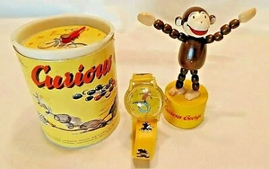 Reloj de colección Curious George uno en un millón con caja y juguetes de colección para marionetas - Imagen 1 de 12