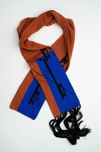 Neu A-COLD-WALL ACW Logo Druck orange blau leicht Luxus Mode Schal - Bild 1 von 3