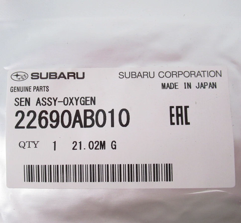 正品原始设备制造商斯巴鲁 22690AB010 后 O2 氧气传感器 — 第 1/1 张图片