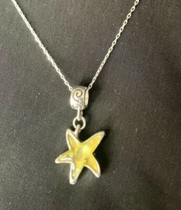 Halskette Sterlingsilber gelb Stern Fisch - Bild 1 von 3