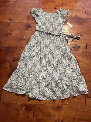 Off Shoulder Midi Black & White Dress w/ Pockets Med NWT $60 Francesca's Miami - Image 1 of 4