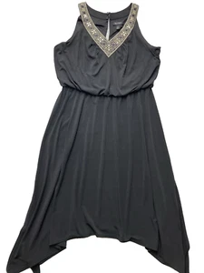 White House Black Market Womens Dress Extra Large Black Evening Cocktail Carrier - Picture 1 of 9