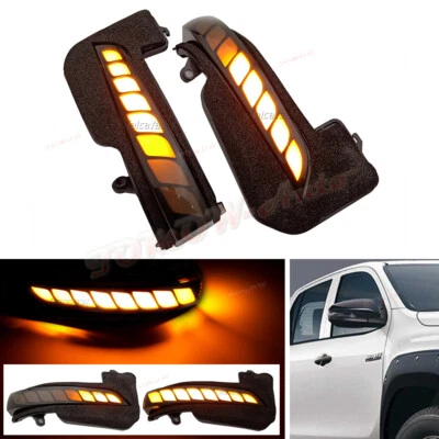 Luz de señal de giro LED dinámica para Toyota Hilux Revo Rocco AN120/AN130 2017-2020 Foto 1 de 4