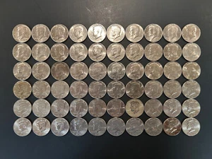 Complete Kennedy Half Dollar Set 1971-2001 P-D plus Bonus Coins (62 XF-AU coins) - Picture 1 of 3