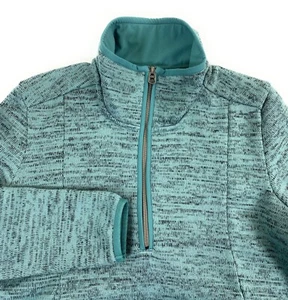 Kuhl Women's Ascendyr 1/4 Zip Pockets Soft Fleece Green Mottled Sweater Small - Picture 1 of 13