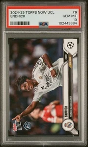 2024 - 25 Topps Now UEFA Champions League UCL #6 Endrick Rookie RC PSA 10 - Picture 1 of 2
