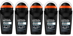 5 L'OREAL MEN EXPERT CARBON PROTECT 4in1 XXL Roll On Anti-Perspirant Deodorant - Picture 1 of 6