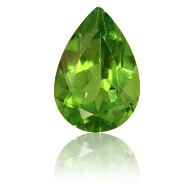 Natural Genuine Peridot Apple Green Pear Faceted Loose Stones (4x3mm - 10x7mm) - Image 1 of 1
