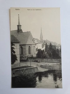 Ansichtskarte Kahla, Thüringen - Partie an der Saalbrücke - Bild 1 von 2