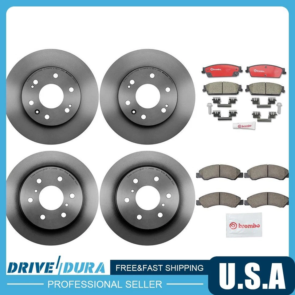 Rotores de freno de disco delanteros y traseros Brembo pastillas de freno de cerámica para GMC Yukon 2008 Foto 1 de 4