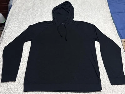 Vince Men’s 100% Cotton Casual Hooded Long Sleeve Black Pull Over Shirt Size M - Image 1 of 4