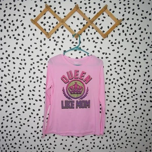 The Children’s Place NWT Pink Queen Like Mom Long Sleeve Girls TShirt Sz XXL(16) - Picture 1 of 6
