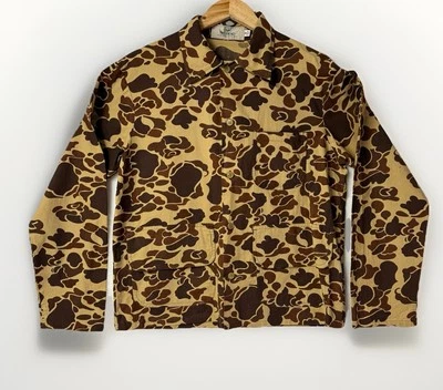 复古 20 世纪 90 年代红头鸭狩猎迷彩夹克衬衫裤子套装男式 Med — 第 1/4 张图片